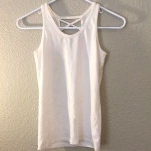 Girls white tank